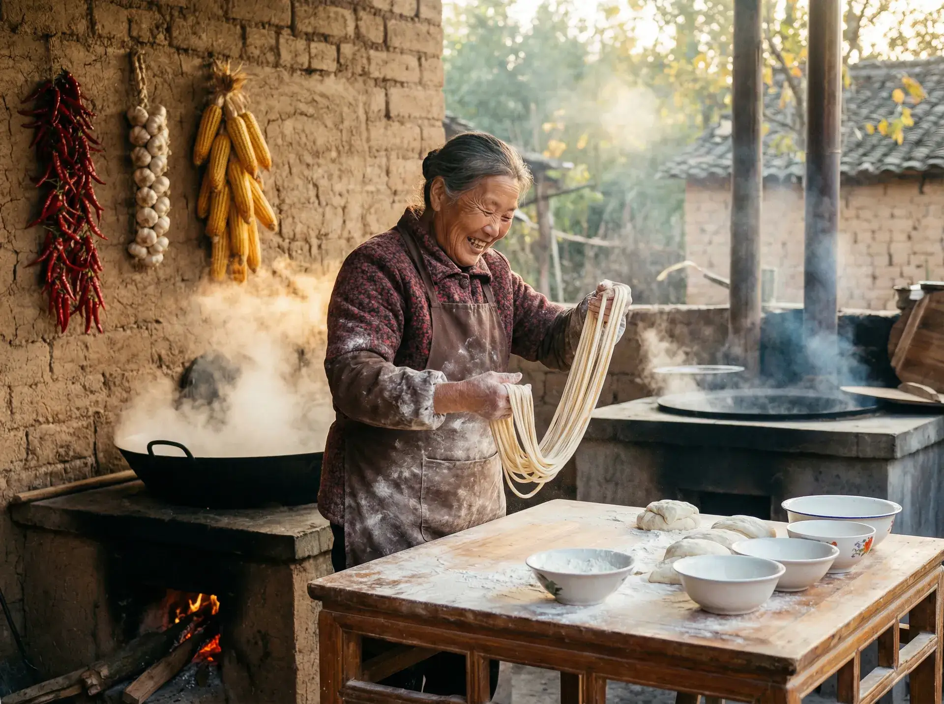 农家大嫂手擀面 - 奇米电影网 乡村美食
